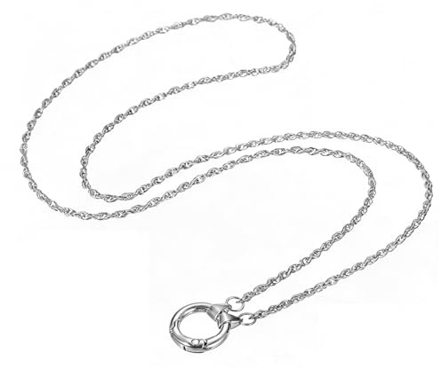 BEZHO Glasögonhållare Halsband med Ringar, Säker hållare för glasögon och solglasögon | Glasögonkedja för damer, silver