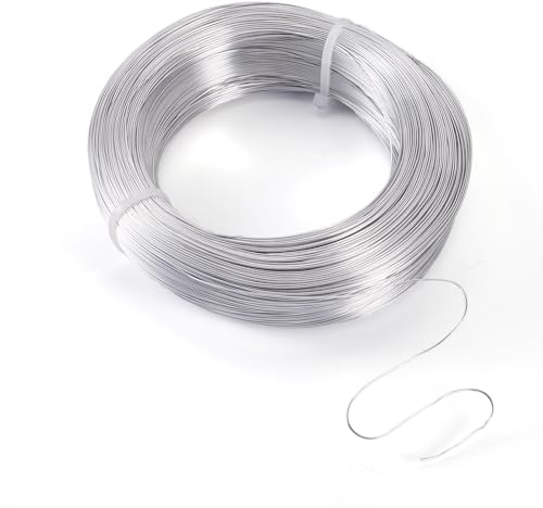 Craftdady 918 fot silver aluminiumtråd 0,5–0,6 mm tunn böjbar metallhantverkstråd för smyckestillverkning