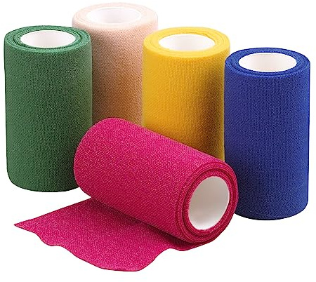 Askina Haft Color Assortment Box, Fixation Bandages, 10 Rolls in 5 Different Colours, 8 cm x 4 m