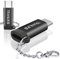 TRANLIKS Adattatore USB C Lightning, 2 pezzi Adattatore Lightning femmina verso USB type c maschio con Portachiavi Antismarrimento, Solo Per la Ricarica del Telefono(Audio e dati non supportati)