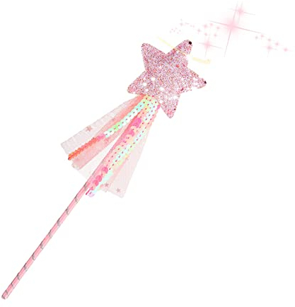 Baguette étoile Pailleté Baguette de Fée Baguette Princesse des étoiles,Baguettes Magiques étoiles,Baguette Magique de Fée,Baguette Fée,pour Fête Cosplay Jouet Jeu de Rôle les Fêtes d'anniversaire