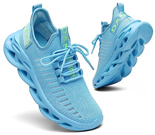DANNTO Laufschuhe Herren Turnschuhe Damen Sneaker Leichte Atmungsaktiv rutschfeste Sportschuhe Gym Fitness Outdoor Schuhe Fashion Straßenlaufschuhe Dunkelblau 41