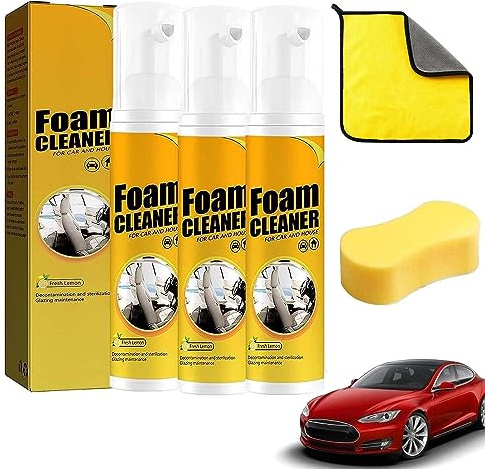 Nettoyant en Mousse All Around Master, Nettoyant en Mousse Polyvalent, Nettoyant en Mousse Multifonctionnel pour Voiture, Détachant Puissant pour Voiture (100ML, 3pièces)