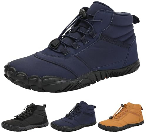 Winter Barefoot Shoes, Zapatos Descalzos Impermeables, Zapatillas Barefoot Hombre Mujer, Senderismo Ligero Antideslizantes AL Aire Libre Zapatos, Sujeción del Pie Segura, Comodas