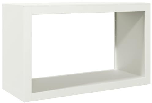 vidaXL Leñero de Acero Blanco 100x40x60 cm, Soporte para leña, Almacenamiento de Troncos, Estante para leñas, Soportes para leña