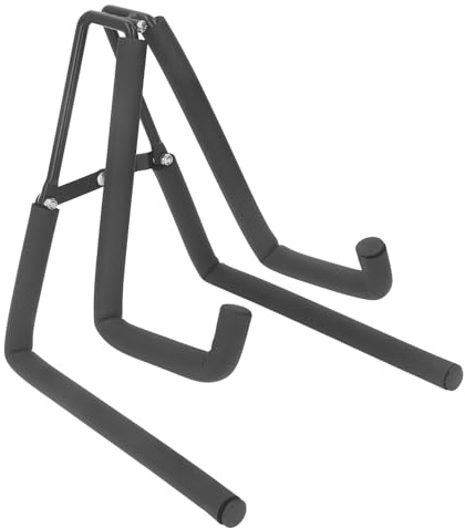 Supporto per ukulele, in metallo resistente, pieghevole, espositore per strumenti musicali, con cuscinetto in spugna antiscivolo, per mandolino banjo e violino