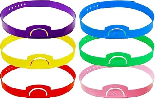 Générique Jeu de Devinettes Enfants, Bandeaux Réglables Amusants Jeu Devine Qui Est-Ce avec, Bandeaux 6 Couleurs,Idéal pour Enfants Adultes Fêtes Activités Devinettes Classe (sans Cartes) (6PCS)