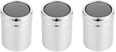 Spargicacao 3PCS Spargi a Velo Spargizucchero per Farina Cacao Zucchero e Polvere di Spezie in Acciaio Inossidabile 5x7 CM