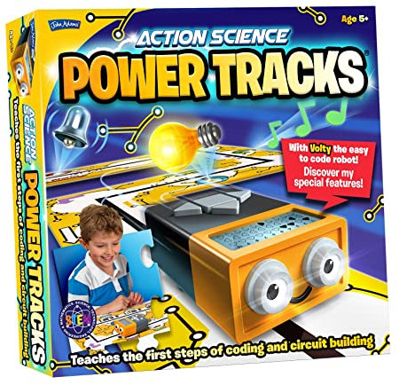 John Adams | Power Tracks teaches the first steps of coding and circuit building | Science and STEM Toys | Ages 5+ Multicolor