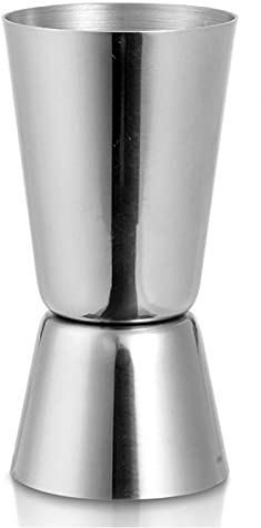Faderr Spirit Measures - 25ml & 50ml Jigger, Stainless Steel Shot Measure for Gin, Alcohol, Wine & More (1 Pack)
