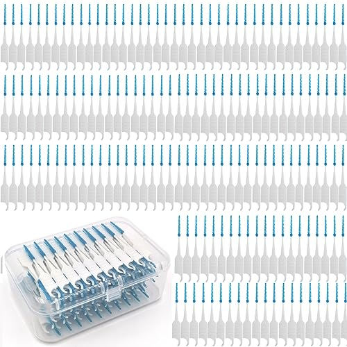 Scovolini Dentali, FaJoek 200PCS Spazzolini Interdentali 0,7mm, Scovolini Dentali Plastica Spazzolini Interdentali Pulito Pulizia dei Denti Orale Pulitori Interdentali blu