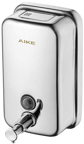 AIKE AK1001 Distributeur de Savon Mural en Acier Inoxydable, 500 ML Commercial Liquide