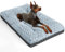 ALANMOND Hundebett Grosse Hunde, Hundekissen flauschig Hundematte mittelgroße Hunde, Waschbar Hundekorb wasserdicht rutschfeste, atmungsaktiv, Haustierbett Hundematratze Grau 61x43 cm