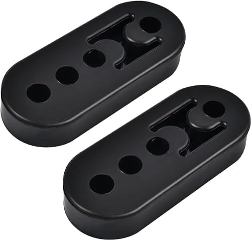 2 piezas de goma de escape, suspensión de escape de coche, soporte de escape de goma, goma de sujeción para escape, soporte del silenciador, goma de escape universal con 4 agujeros, goma de escape