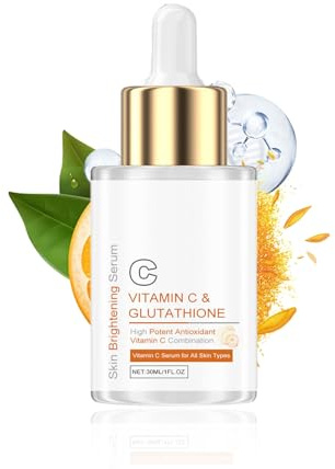 Vitamin C Serum, Vitamin C Serum Gesicht Gegen Dunkle Flecken, Anti-aging Feuchtigkeitsserum Reduziert Feine Linien, Anti Falten Feuchtigkeitsserum mit Vit c & Collagen, Gesichtspflege für das Gesicht