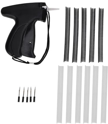 Pistola a punto per vestiti, fine punta a tag pistola per vestiti, pistola porta portatile per abiti rapidi abiti portatile tagging strumento di cucitura cucire con aghi per (CerlyionTascqse-13)