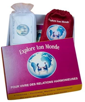 Coffret Explore Ton Monde Le Jeu Unique pour Apprendre à se connaître en s’Amusant 8 milliards d'êtres Humains, Autant de Visions du Monde différentes !