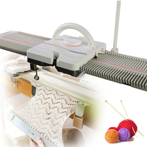 Lk150 6,5 mm mellangauge 150, stickmaskin | stickmaskin för hushållsbruk i plast med tillbehör, för de flesta handstickningsgarner