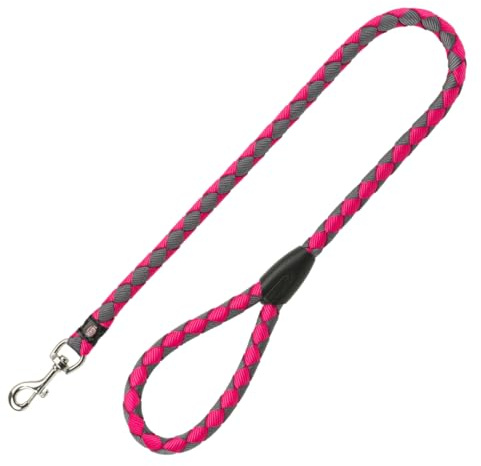 TRIXIE Guinzaglio per cani L–XL, 1,00 m Ø 18 mm in fucsia/grafite, guinzaglio corto per il cane con buon controllo, per cani grandi e molto grandi, 144211