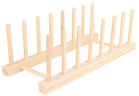 TOPINCN 7 Griglia Lavello a secco Porta scolapiatti Superficie liscia in legno Portapiatti Piastra Scaffali Utensili da cucina Negozio Taglieri Piatti Tazze