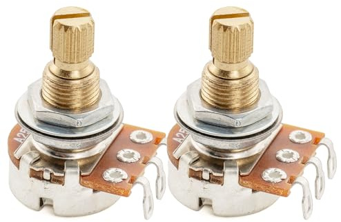 Musiclily Pro A25K Mini Brass Metric Split Standard Shaft 9.5mm Pots 2 Pcs