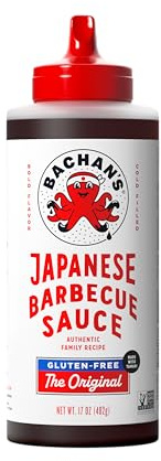 Bachan's - Japanese Barbecue Sauce - Gluten Free, 17 Oz, Small Batch, Non GMO, No Preservatives, Vegan and BPA free. Condiment for Wings, Chicken, Beef, Pork, Seafood, Noodle Recipes, and More