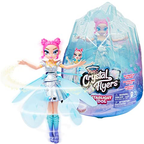 Hatchimals Crystal Flyers Starlight Idol - Fliegende schimmernde Feen-Puppe, mit den Händen steuerbar, für Kinder ab 6 Jahren