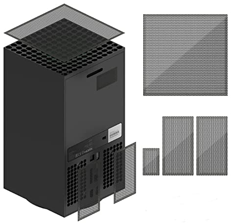 Staubschutz kompatibel mit Xbox Series X-Konsole, PVC-Staubfilter-Kit, oberer und hinterer Staubschutz – 1 Set staubdichtes Netz