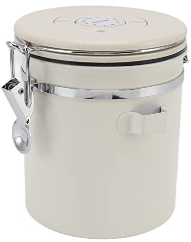 Fdit Contenitore Ermetico per caffè, Portacialde per caffè Cestini per Cialde Contenitori per Alimenti per tè e caffè Macinato con Valvola in Acciaio Inossidabile 304 con Paletta, (Medio 1,5 l)