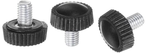 QUARKZMAN 20 Stück Rändelschraube M5 x 8mm Flügelschrauben mit Gewinde, Rundkopf Klemmschrauben Befestigungsschraube Klemmknöpfe Drehknopf für Möbel Modellbau Maschinen Geräte, Schwarz