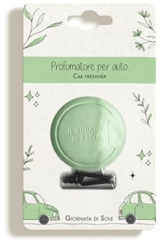 Il BUCATO di Adele Il bucato Che profuma di casa | Profumatore per Auto, Fragranza Giornata di Sole, Formato 10g