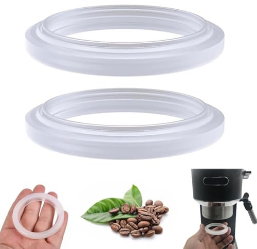 BEPSYOM 2 Piezas Juntas de Silicona para cafeteras EC680/EC685/EC850/EC860, Juntas de Grupo de substituição(Blanco)