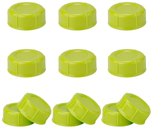 12stk Schmale Babyflaschenverschlüsse für Dr. Brown, BPA-Frei Reiseflaschenverschlüsse Aufbewahrungsdeckel für Babyflaschen mit Dichtung Ersatzteile für Ameda (Grün)
