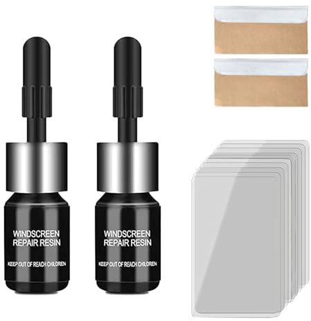 BSZYFQVE Vindrutesprick reparationssats, uppgraderade sprickor borta glas reparationssats, bil vindruta reparationssats, för chips, sprickor, bulls-eye & stjärnformad spricka