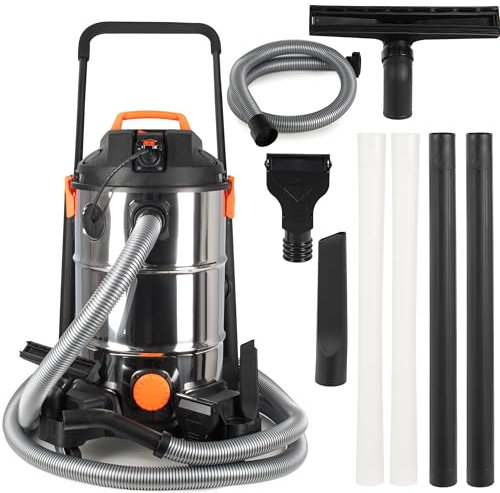 COIL Aspiratore per laghetto, aspiratore per fango, aspirapolvere per piscina, detergente per laghetti, serbatoio (35 l), potenza di aspirazione: 18 KPa, pompa di drenaggio 600 W, 1400 W