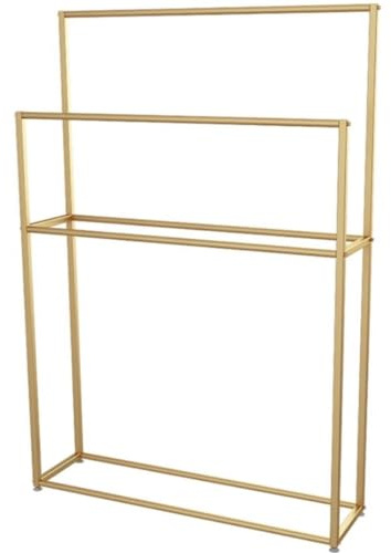 TOTIKI Toallero De Pie Toallero Independiente, Soporte para Manta, Soporte De Toalla De Metal De 4 Niveles, Estante De Secado Y Exhibición para Baño Soporte Toallas Baño(Gold)
