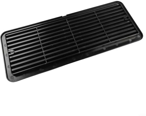 Jotekonoby Griglia di montaggio per ventola del frigorifero per roulotte e camper, 483 x 186 mm, ABS bianco nero, compatibile con sistema di ventilazione del frigorifero 62445480 (nero)