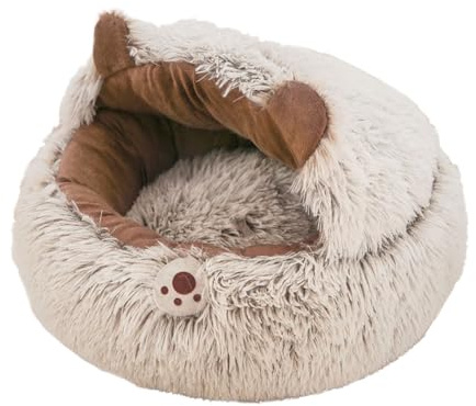 Cavità del letto - domestico calmante per l'interno, caldo, senza e | Posto morbido per dormire per gatti e cuccioli, ideale per l'inverno, il balcone,
