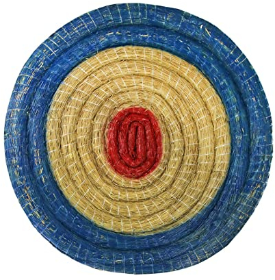 Runde Strohscheibe Deluxe - Ø 65 cm - Zielscheibe - Farbe: blau-rot; Zubehör für Bogenschießen, Pfeil und Bogen, Bogensport