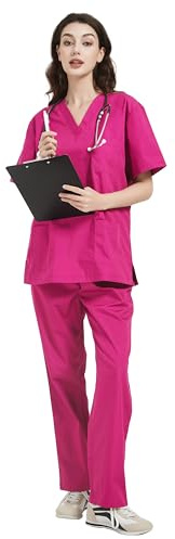 Misemiya - Ensemble Uniformes Unisexe Blouse - Uniforme Médical avec Haut et Pantalon - Ref.6801-6802 - Medium, Fucisa 68