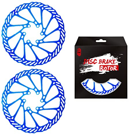 Chooee 160mm 180mm 203mm Bike Disc Brake Rotor 2PCS MTB Disc Rotor For Mountain Bike.Blue