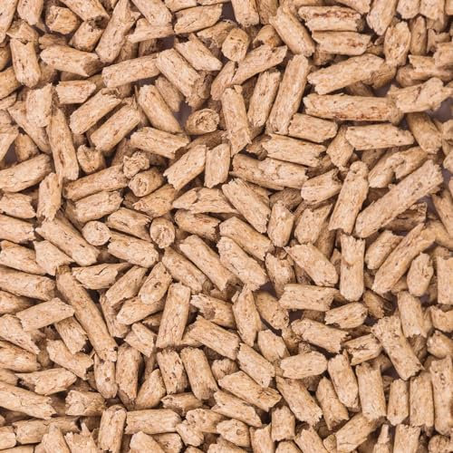 Premium Natural Pine Wood Pellets Cat Litter Natural Wooden Scent Pines Odour Control Ultra Non-Stick Hygenic Absorbent Non-Clumping Litter For Cats, Kittens & Rabbits (5Kg / 10L)