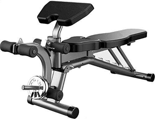 Hantelbank, multifunktionale Hantelbank, verstellbarer Fitnessstuhl, Hantelbank mit flacher Neigung, für Anfänger und Profis, maximale Belastung 200 kg