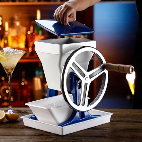 JOSBY Machines à Glace pilées manuelles Portables, Glace pilée 2 kg, broyeur à Glace Domestique, agitateur de Boissons, broyeur à Glace Rotatif Commercial, pour Faire des Cocktails à Glace pilée