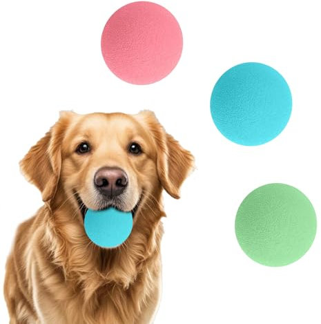 Hundeball 3 Stück Gummi Hundespielzeug Ball 4cm unzerstörbarer Gummiball für Training, hunde ball vesWelpen Katzen Interakti hundespielzeug kleine hunde welpen spielzeug hundeball unzerstörbar