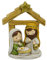 Presepe di Natale – Statuetta della Sacra Famiglia, presepe | Presepe in miniatura, set di presepe, stalla in legno di Gesù Cristo, set presepe di piccole persone colorate e