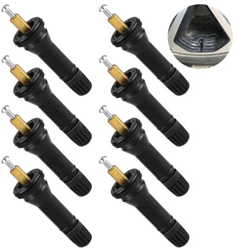 GHVACZS 8 Stück Ventil für Schrader Sensor, Reifendrucksensor Reifen Ventilstämme Reifendruckkontrollsystem, Gummiventil Ersatz Schrader, TPMS Sensor Ventilschaft Ventileinsätze für Auto