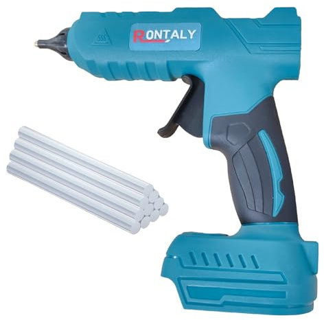 100W Hot Glue Gun Cordless Compatible with Makita 18V Battery,10 * 11mm Sticks,Rapid Heating and Glue Discharge, Suitable for DIY, Such as Wood Crafts, Arts, Home Repairing(Battery not Included)
