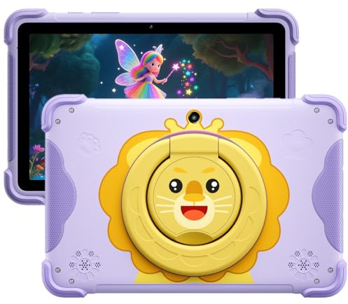 Blackview Link 1 Kids, Tablet para Niños Android 16 AI, 12GB+64GB (2TB Externos), 3 Asistencias AI Inteligentes, 8,68'' HD+, 5MP+8MP, Google Kids Space + Control Parental, Altavoces Dual Box, Morado