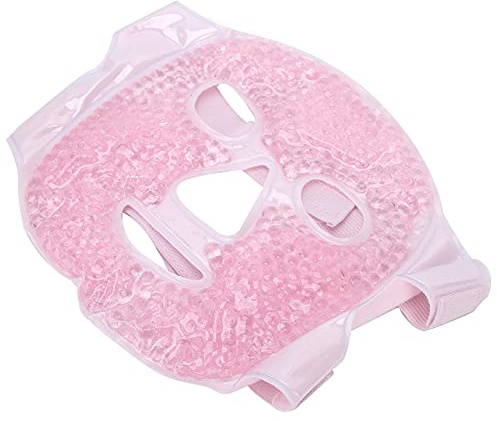 Chrees Gel Beads Mask [märke] Återanvändbar Varm Kall Kompress Gelmask Kylande Ansiktsgelmask Mjukt Komposittyg Justerbart Elastiskt Band med Glycerinfyllning för Ansikts-SPA